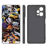 Digital Monster Digimon Black Silicone Phone Case For Xiaomi Redmi Note 9 10 11 11S 11T 12 13 Pro 5G Plus 9S 10S 12S Redmi Note 10 4G