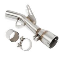 For Kawasaki Z 900 Z900 Z900e 2017-2025 2020 Motorcycle Steel Eliminator Exhaust Muffler Mid Link Pipe Kit gray