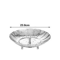 Folding Dish Steam Stainless Steel Food bun Steamer Basket Mesh Vegetable Cooker Steamer Expandable Pannen Kitchen Tool cooker white