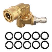 1/4 Inch Insert Nozzle with 10Pcs O-Rings 180 Degree 1/4 Inch Quick Connect Pivoting Coupler Copper 5 Angles for Pressure Washer CHINA