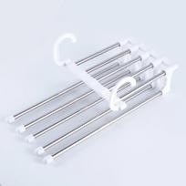 Stainless Steel Clothes Drying Hanger Windproof Sock Rack Underwear Rack Sock Clip Hook Artifact Hanger for Clothes white