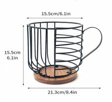 Leeseph Coffee Pod Holders for Counter Modern Coffee Basket Decor for Kitchen Countertop for Espresso Capsules Coffee Accessorie black