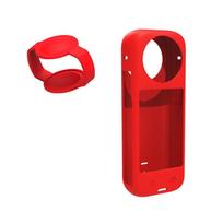 Apsauginis dėklas Insta360 X4 veiksmo fotoaparatui silikoninis dangtelis Silikoninis universalus dangtelis Insta 360 X4 priedams red