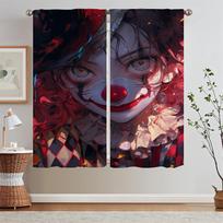 Human Clown Bedroom Curtains 2 Pieces Blackout Curtain for Children's Room Luxury Curtains for Living Room on Sale Tentacles W50xH70cmx2pcs-CL