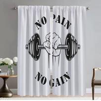 Blackout Curtains 2 Pieces Gym Tulle for Bedroom Partition Window Curtain for Room 2 Panel Halloween Decoration Shades Living W50xH70cmx2pcs-CL