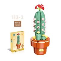 Flower Potted Plant Succulents Building Blocks Ornaments Models Home Decoration Flower Bouquet MOC Bricks Assembly Toy Kids Gift