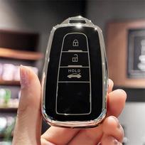 TPU automobilio rakto dėklas Pilnas dangtelis Toyota Prius Camry Corolla CHR C-HR RAV4 Land Cruiser Prado raktų pakabuko priedams balta