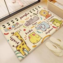 Absorbent Monster Bathroom Floor Mat Bathroom Floor Mat Imitation Cashmere Door Mat Non-slip Mat Household Bedroom Carpet Door Mat W1616WW-40 * 60Cm