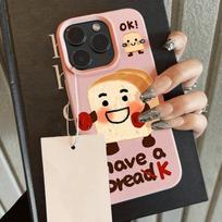 Telefono dėklas iPhone 11 13 dėklas iPhone 12 14 15 16 Pro Max 12 Pro 15 Plus Odinis Pieštas Vandeniui Atsparus Apsaugotas nuo kritimo ir Atsparus dėvėjimuisi Animacinis iPhone 16 Pro Max rožinė