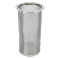 Šalto ruošimo kavos filtras Nerūdijančio plieno Daugkartinio naudojimo Plataus kaklelio Tinklelio Cilindrinis Filtras su Baltu 8x15cm/3.1x5.9in white