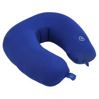 Travel Pillow Memory Foam U Shaped Electric Vibration Message Airplane Neck Message Pillow Blue blue