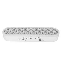Silicone Desktop Brush Storage Box Multipurpose Multiple Slot Flexible DIY Make Up Brush Storage white