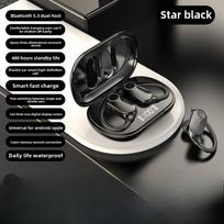 TWS Belaidės Bluetooth Ausinės Triukšmą slopinančios Į ausį Bėgiojimui Porinės Ausys juoda