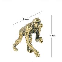 Pure Copper Gorilla Ornaments Solid Brass Animal Miniatures Figurines Funny Home Decoration Accessories Ornaments Decor Crafts