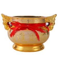 1 Pc Ceramics Aromatherapy Stove Buddhist Tools and Supplies Home Decoration Pray for Auspiciousness Ensuring Safety Offering S 9.5x15.5cm red