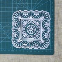 Kvadratas Apskritimas Gėlė Metaliniai Pjaustymo Trafaretai „Pasidaryk pats“ Scrapbooking Įspaudimas Rankdarbiai sidabras