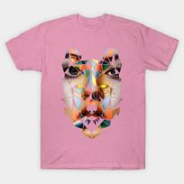 T Shirt Women Were Wolf Harajuku Print Kawaii Tshirt Summer Short Sleeve Female T-Shirt Top Tee S rožinė