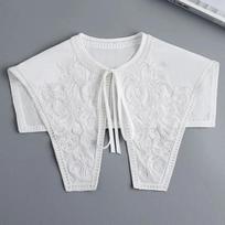 Women Cotton Big Lapel Fake Collar Ladies Detachable Lapel Half Shirt Blouse Removable False Collars Female Neckwear Decorative