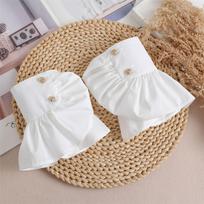 Autumn Decorated Cuffs Fake Sleeve Wedding Dress Detachable Fake Sleeves Wild Sweater Sleeves Ruffles Elbow Sleeve Cuff