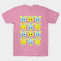 T Shirt Women Litter Of Kittens Pale Blue Harajuku Print Kawaii Tshirt Summer Short Sleeve Female T-Shirt Top Tee S