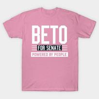 T Shirt Women Beto For Senate Powered By People Harajuku Print Kawaii Tshirt Summer Short Sleeve Female T-Shirt Top Tee S rožinė