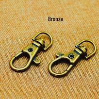 Bronze 38mm Retro Lobster Clasp Keychain Dog Buckle Bag Accessory Alloy black