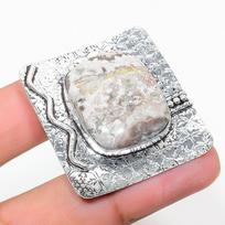 Laguna Lace Agate Handmade 925 Sterling Silver Jewelry Pendant 1.58  u7o76