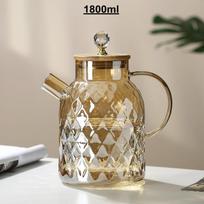 1,8 l skaidus borosilikatinio stiklo arbatinukas, atsparus karščiui, skaidrus arbatinukas, gėlių arbatos rinkinys, Puer virdulys, puodelis, biuro, namų įrankiai