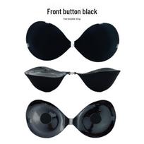 Nauja silikoninė nematoma liemenėlė vestuvinėms suknelėms – 5 cm storio, 3D atrama, be nugaros ir besiūlė konstrukcija. A black