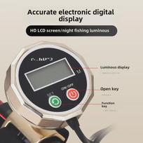 Kemalong Visiškai metalinė plausto ritė: Didelės spartos, Magnetinis lėtinimas, Nerūdijantis, Automatinė valo klojimo sistema, Ritė žvejybai jūroje ir nuo tilto. Digital Display Raft Reel Right-hand Sea Fishing