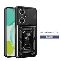 Skaidrus kameros apsaugos telefono dėklas Huawei Nova 11i Pro Y60 Y70 Y90 9 10 11 Se Y9a y8s y9s p30 40 lite su žiedu-stovu automobiliui, galinis dangtelis For NOVA 11i 4G