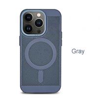 Heat Dissipation Magsafe Magnetic Case For iPhone 14 15 Plus 13 12 11 Pro Max Metal Lens Frame Matte Breathable Grid Hard Cover For iPhone 12 Pro