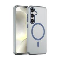 Matte magnetinis belaidžio įkrovimo dėklas, skirtas Magsafe, Samsung Galaxy S25 S24 FE Ultra Plus, atsparus smūgiams, minkštas, saldainių spalvos galinis dangtelis For Galaxy S25-S24 white