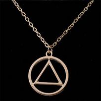 Hiphop Rap Male Female Iron Triangle Necklace Titanium Steel Pendant Hanging Accessories auksas