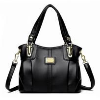 Didelės talpos mamos krepšys Crossbody Bag Moteriškas pečių krepšys Moteriška rankinė juoda