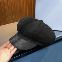 Female Beret, Versatile for Autumn and Winter Painter's Hat Retro Octagonal Hat one size juoda