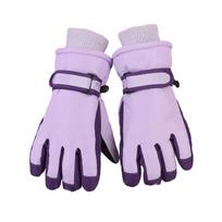 Kids Winter Mittens Soft & Breathable Fleece Lined Mitts Comfortable Warm Skiing Gloves for Children Snow Adventures L violetinė