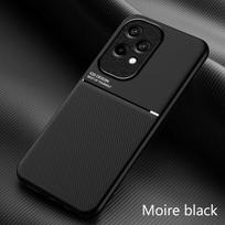 For Honor 200 Lite Case Car Magnetic Holder Silicone Phone Case For Honor200Lite 200Lite Leather Texture Shockproof Back Cover Honor 200 Lite 5G