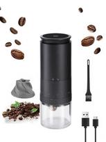 New Portable Electric Coffee Bean Grinder Mini Household 1500mAh USB 38 Gears Home External Adjustable Grinder Espresso Grinding black