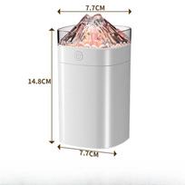 Naujas nešiojamas vulkaninio įtrūkio oro drėkintuvas 400 ml USB namų stalinis su LED naktine lempute USB kabelio maitinimo šaltinis difuzorius balta