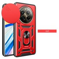 For Realme 12 Pro 5G Case Slide Lens Camera Armor Phone Cases for Oppo Realme 12 Pro + Plus 12Pro Magnet Holder Ring Back Cover Realme 12 Pro 5G black