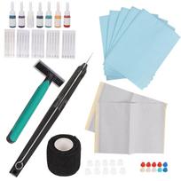 DIY Tattoo Stick Pen Stainless Steel Tattoo Needles Elastic Bandage Tattoo Inks Traditional Tattoo white