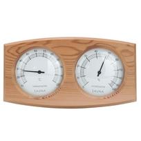 2 viename medinis termohigrometras Termometras Higrometras Sauna Garinė pirtis Priedai white