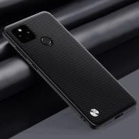 Prabangus PU odinis dėklas, skirtas Google Pixel 5 5A 4A 5G galinis dangtelis silikono apsauginis telefono dėklas, skirtas Google Pixel 4A 4G Pixel5 Coque For Pixel 5 matinė juoda spalva