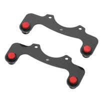 2Pcs Steering Wheel Horn Button Carbon Fiber Enhanced Functionality External Horn Button Kit raudona