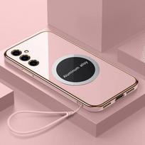 For Samsung Galaxy A25 Case Samsung A25 5G SM-A256E Phone Case Magnetic attraction Plating ShockProof Silicone Back Cover Case & Strap&Galaxy A25