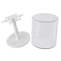 Rotating Clear Storage Display Stand for Labubu Pendants Perfect for Collectors and Home Decoration Enthusiasts balta