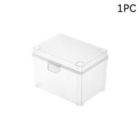1/2Pcs Card Storage Box For Game Cards Trading Cards Sports Cards Playing Card Case Clear Stackable Card Storage Box 1PC white
