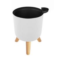 Self Watering Flower Pot Planter Pot with Solid Wood Legs Solid S balta