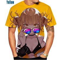 Japanese Anime Girl Himiko Toga Men's Women's Fashion Slim 3D Printing T-shirt Casual Round Neck Top Men's Oversize Clothing S